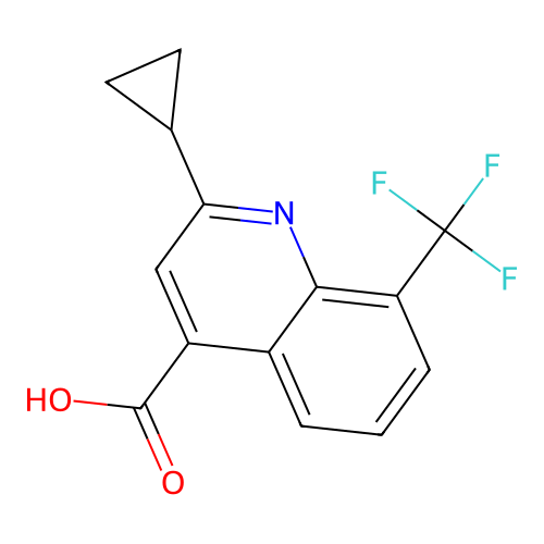 2-cyclopropyl-8-(trifluoromethyl)quinoline-4-carboxylic Acid structure