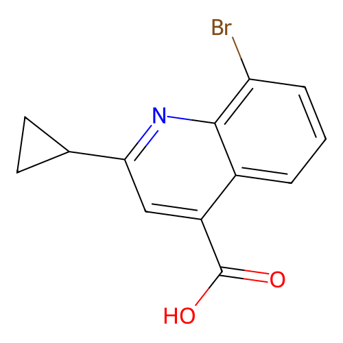 8-Bromo-2-cyclopropylquinoline-4-carboxylic acid structure