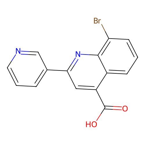 8-Bromo-2-(pyridin-3-yl)quinoline-4-carboxylic acid structure