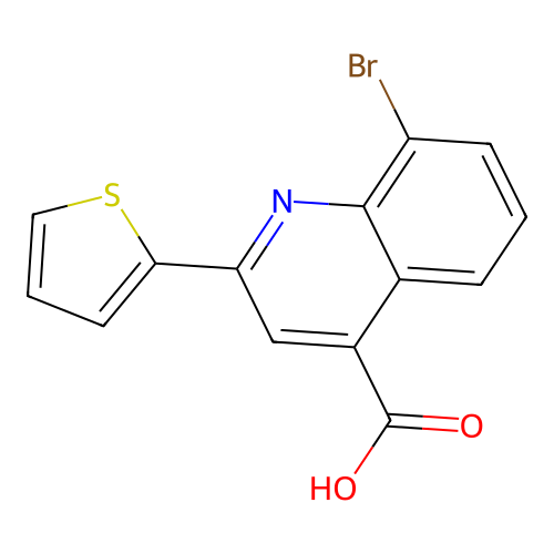 8-Bromo-2-thien-2-ylquinoline-4-carboxylic acid structure