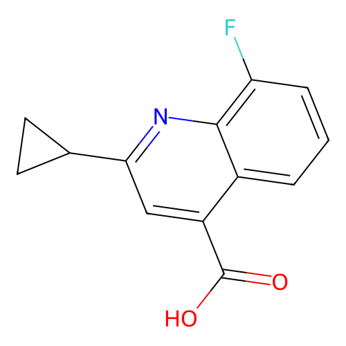 2-Cyclopropyl-8-fluoroquinoline-4-carboxylic acid structure