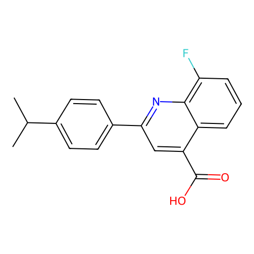 8-Fluoro-2-(4-isopropylphenyl)quinoline-4-carboxylic acid structure