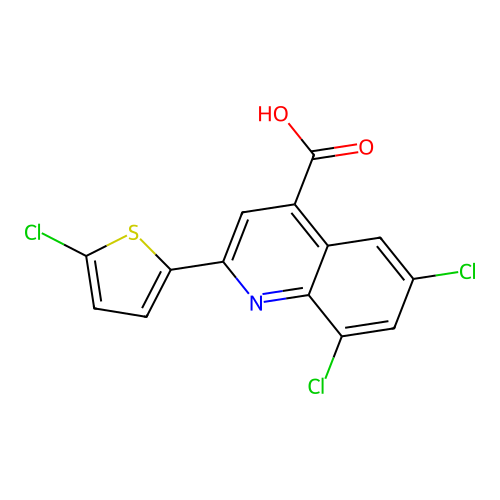 6,8-dichloro-2-(5-chlorothiophen-2-yl)quinoline-4-carboxylic Acid structure