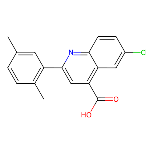 6-Chloro-2-(2,5-dimethylphenyl)quinoline-4-carboxylic acid structure
