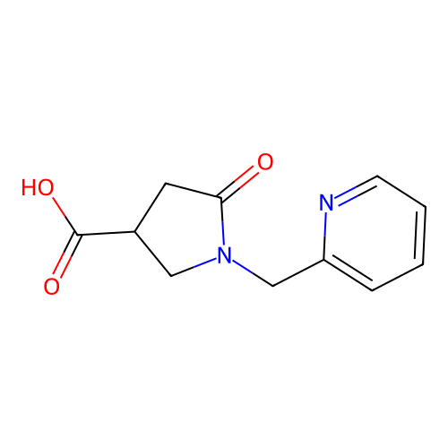 5-Oxo-1-[(pyridin-2-yl)methyl]pyrrolidine-3-carboxylic acid structure