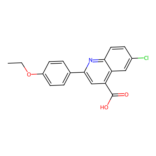 6-Chloro-2-(4-ethoxyphenyl)quinoline-4-carboxylic acid structure