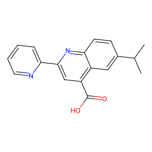 6-Isopropyl-2-pyridin-2-ylquinoline-4-carboxylic acid structure