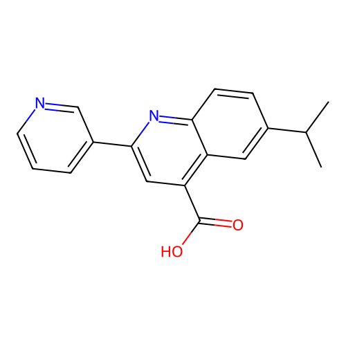 6-Isopropyl-2-pyridin-3-ylquinoline-4-carboxylic acid structure
