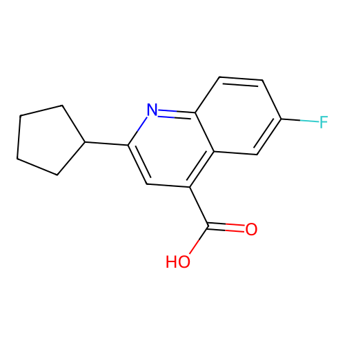 2-Cyclopentyl-6-fluoroquinoline-4-carboxylic acid structure