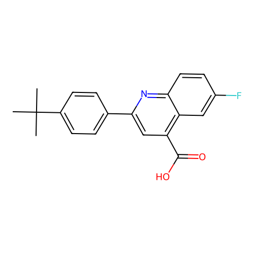 2-(4-(tert-Butyl)phenyl)-6-fluoroquinoline-4-carboxylic acid structure