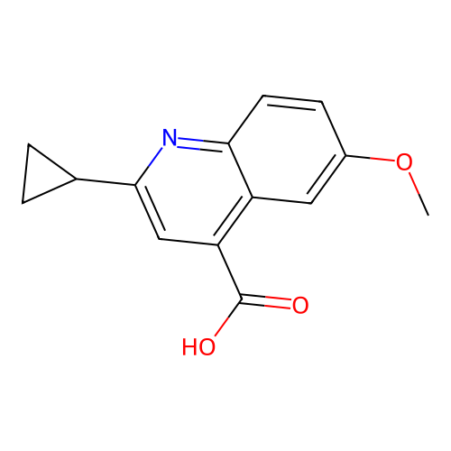 2-Cyclopropyl-6-methoxyquinoline-4-carboxylic acid structure