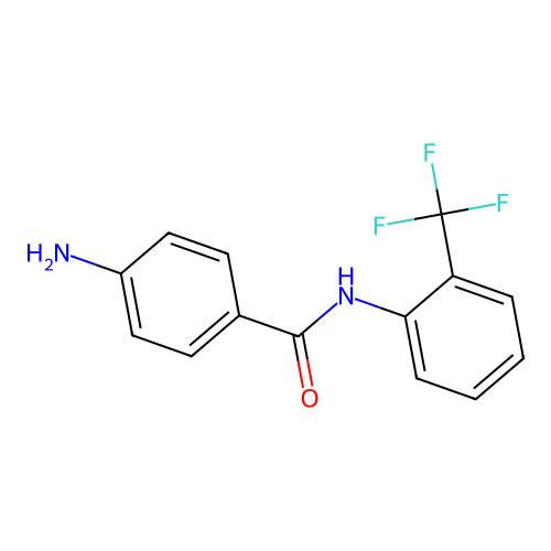 4-amino-N-[2-(trifluoromethyl)phenyl]benzamide structure