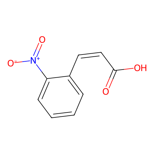 (Z)-3-(2-nitrophenyl)prop-2-enoic acid structure