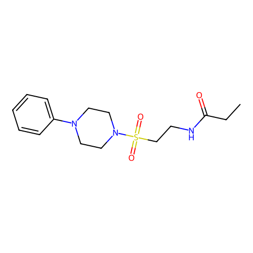 N-(2-((4-phenylpiperazin-1-yl)sulfonyl)ethyl)propionamide structure