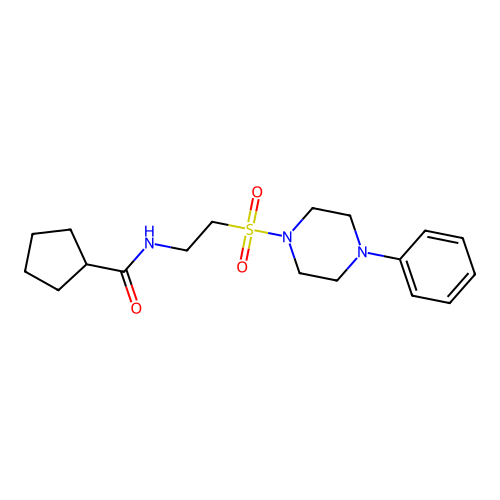 N-{2-[(4-phenylpiperazin-1-yl)sulfonyl]ethyl}cyclopentanecarboxamide structure