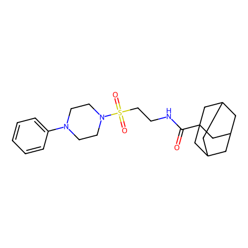 (3r,5r,7r)-N-(2-((4-phenylpiperazin-1-yl)sulfonyl)ethyl)adamantane-1-carboxamide structure