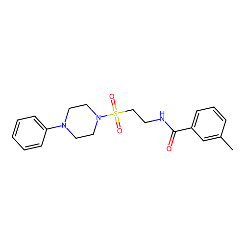 3-methyl-N-{2-[(4-phenylpiperazin-1-yl)sulfonyl]ethyl}benzamide structure