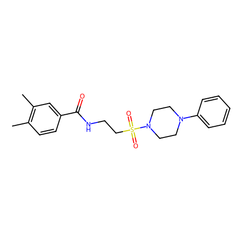 3,4-dimethyl-N-[2-(4-phenylpiperazin-1-yl)sulfonylethyl]benzamide structure