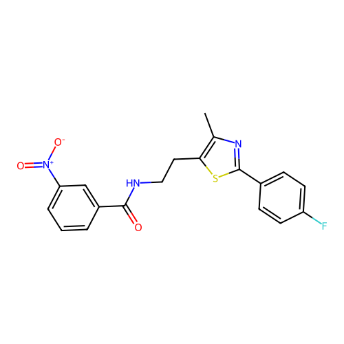 N-{2-[2-(4-fluorophenyl)-4-methyl-1,3-thiazol-5-yl]ethyl}-3-nitrobenzamide structure