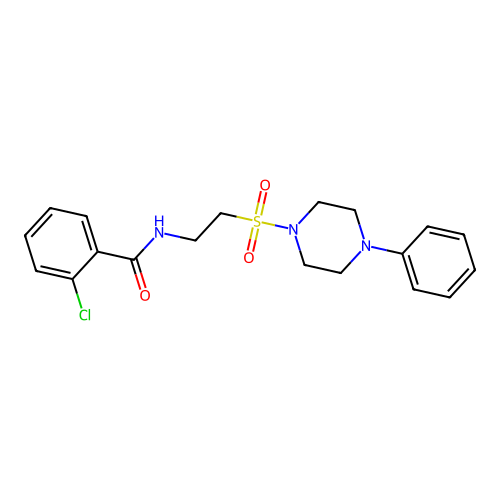 2-chloro-N-[2-(4-phenylpiperazin-1-yl)sulfonylethyl]benzamide structure