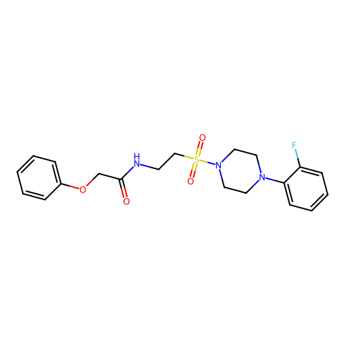 N-[2-[4-(2-fluorophenyl)piperazin-1-yl]sulfonylethyl]-2-phenoxyacetamide structure