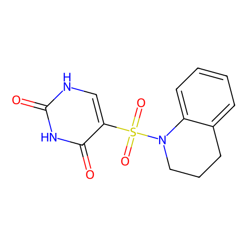 5-(3,4-dihydro-2H-quinolin-1-ylsulfonyl)-1H-pyrimidine-2,4-dione structure