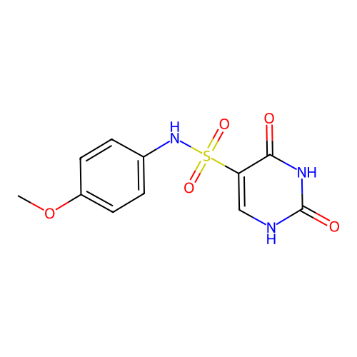 2-hydroxy-N-(4-methoxyphenyl)-6-oxo-1,6-dihydropyrimidine-5-sulfonamide structure