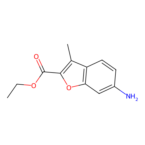 Ethyl 6-amino-3-methyl-1-benzofuran-2-carboxylate structure