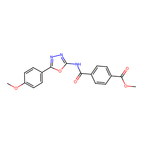 Methyl 4-{[5-(4-methoxyphenyl)-1,3,4-oxadiazol-2-yl]carbamoyl}benzoate structure