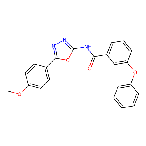 N-[5-(4-methoxyphenyl)-1,3,4-oxadiazol-2-yl]-3-phenoxybenzamide structure