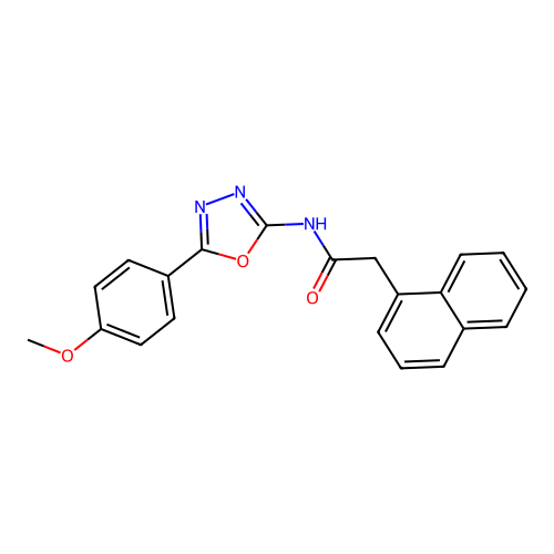 N-(5-(4-methoxyphenyl)-1,3,4-oxadiazol-2-yl)-2-(naphthalen-1-yl)acetamide structure