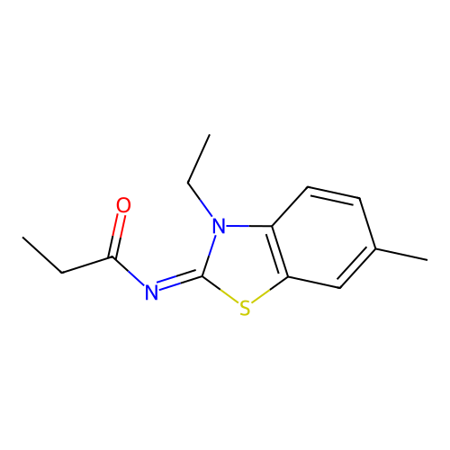 (E)-N-(3-ethyl-6-methylbenzo[d]thiazol-2(3H)-ylidene)propionamide structure