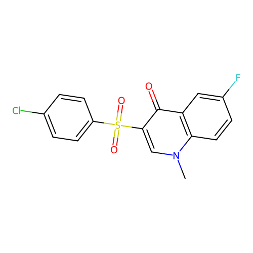 3-(4-Chlorobenzenesulfonyl)-6-fluoro-1-methyl-1,4-dihydroquinolin-4-one structure