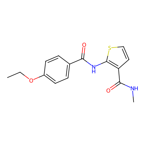 2-(4-ethoxybenzamido)-N-methylthiophene-3-carboxamide structure