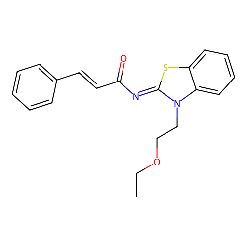 (Z)-N-(3-(2-ethoxyethyl)benzo[d]thiazol-2(3H)-ylidene)cinnamamide structure