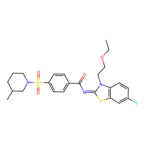 (Z)-N-(3-(2-ethoxyethyl)-6-fluorobenzo[d]thiazol-2(3H)-ylidene)-4-((3-methylpiperidin-1-yl)sulfonyl)benzamide structure