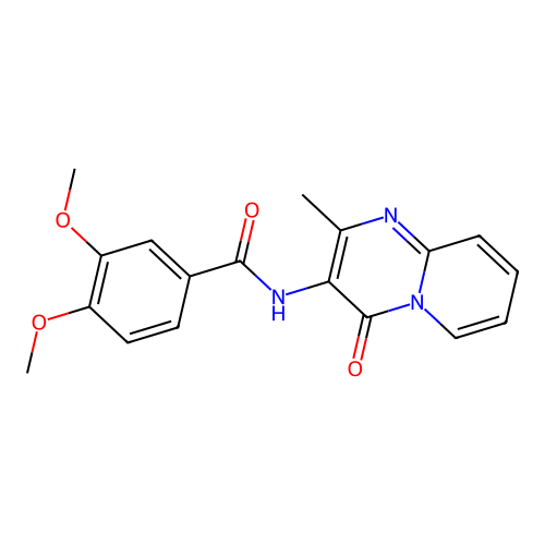 3,4-dimethoxy-N-{2-methyl-4-oxo-4H-pyrido[1,2-a]pyrimidin-3-yl}benzamide structure