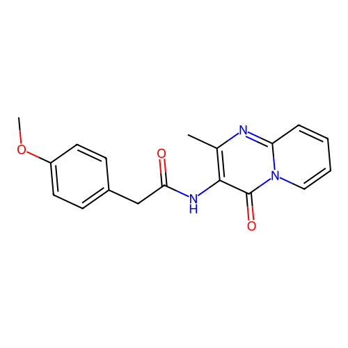 2-(4-methoxyphenyl)-N-{2-methyl-4-oxo-4H-pyrido[1,2-a]pyrimidin-3-yl}acetamide structure