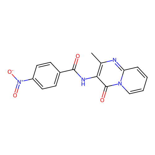 N-{2-methyl-4-oxo-4H-pyrido[1,2-a]pyrimidin-3-yl}-4-nitrobenzamide structure