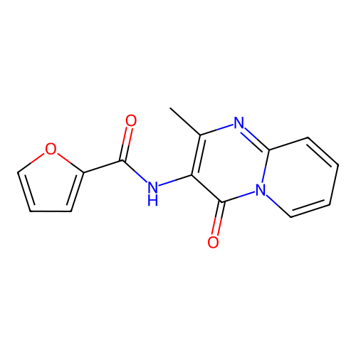 N-{2-methyl-4-oxo-4H-pyrido[1,2-a]pyrimidin-3-yl}furan-2-carboxamide structure