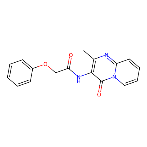 N-(2-methyl-4-oxopyrido[1,2-a]pyrimidin-3-yl)-2-phenoxyacetamide structure