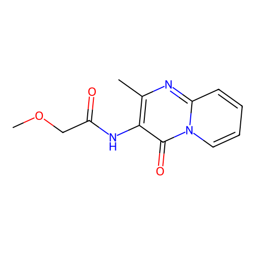 2-methoxy-N-{2-methyl-4-oxo-4H-pyrido[1,2-a]pyrimidin-3-yl}acetamide structure