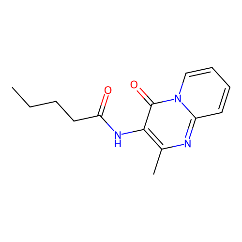 N-{2-methyl-4-oxo-4H-pyrido[1,2-a]pyrimidin-3-yl}pentanamide structure