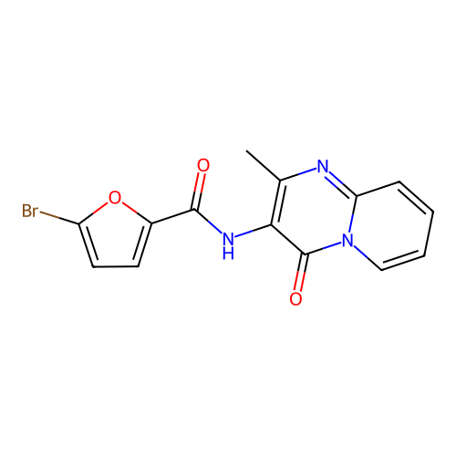5-bromo-N-{2-methyl-4-oxo-4H-pyrido[1,2-a]pyrimidin-3-yl}furan-2-carboxamide structure