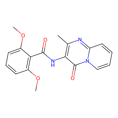 2,6-dimethoxy-N-{2-methyl-4-oxo-4H-pyrido[1,2-a]pyrimidin-3-yl}benzamide structure
