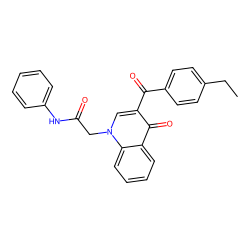 2-[3-(4-ethylbenzoyl)-4-oxoquinolin-1-yl]-N-phenylacetamide structure