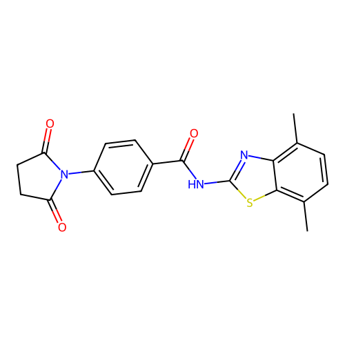 N-(4,7-dimethyl-1,3-benzothiazol-2-yl)-4-(2,5-dioxo-1-pyrrolidinyl)benzamide structure