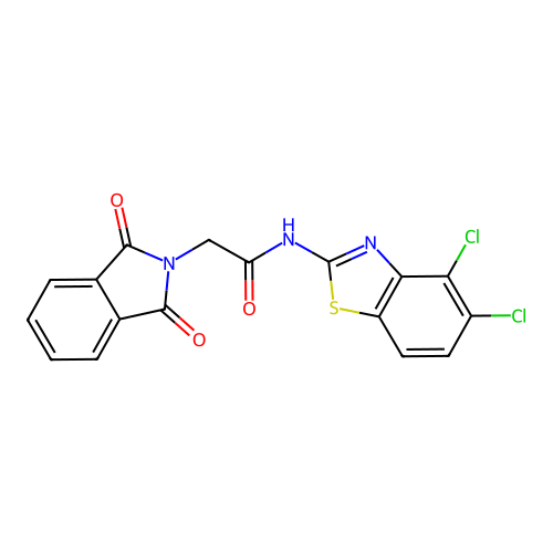 N-(4,5-dichlorobenzo[d]thiazol-2-yl)-2-(1,3-dioxoisoindolin-2-yl)acetamide structure