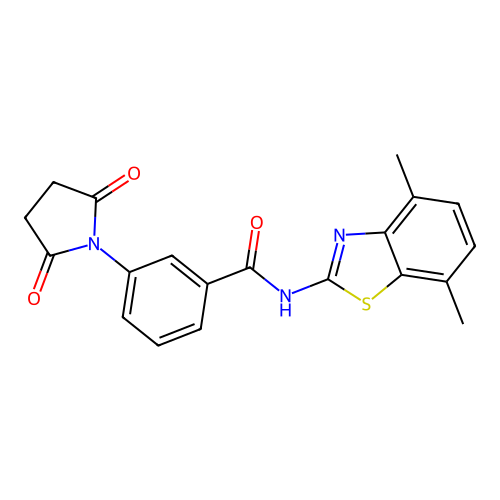 N-(4,7-dimethyl-1,3-benzothiazol-2-yl)-3-(2,5-dioxopyrrolidin-1-yl)benzamide structure