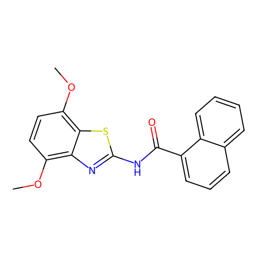 N-(4,7-dimethoxy-1,3-benzothiazol-2-yl)naphthalene-1-carboxamide structure